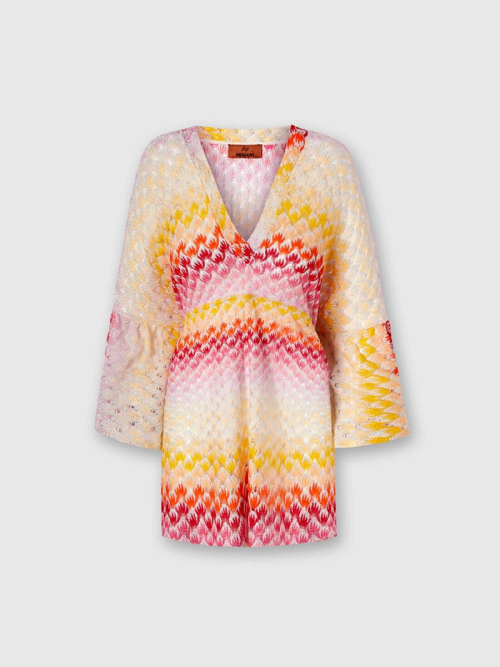 M Missoni Caftano Copricostume Corto Effetto Pizzo Con Lurex