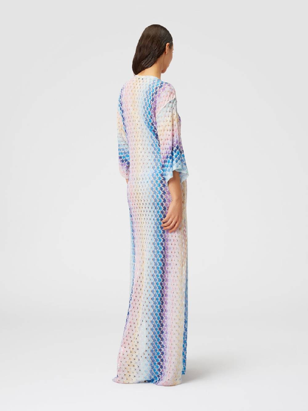 M Missoni Caftano Copricostume Lungo Effetto Pizzo Dégradé Con Lurex