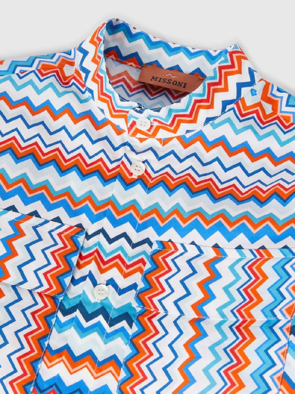 M Missoni Camicia A Maniche Corte In Cotone Zig Zag