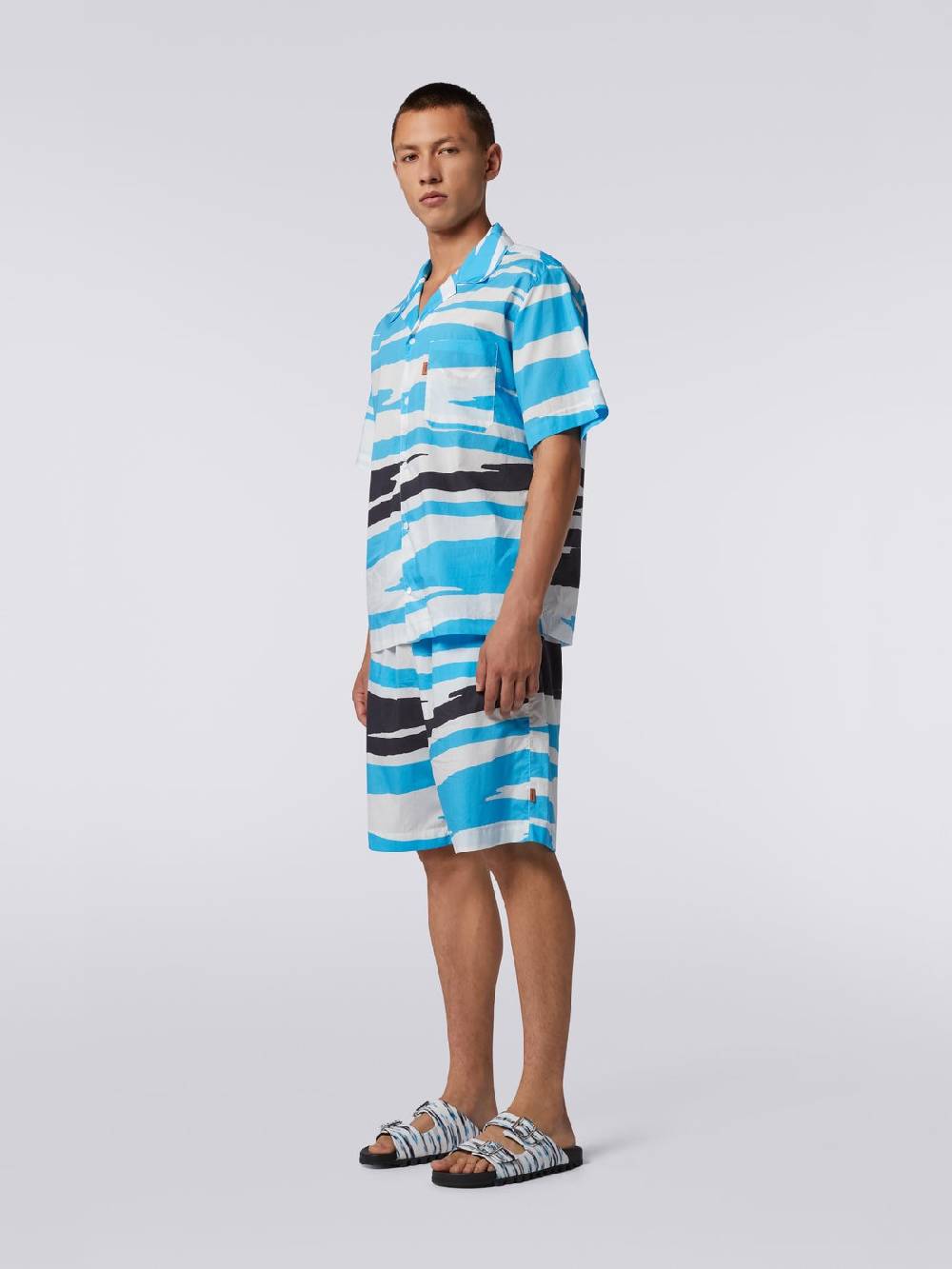 M Missoni Camicia A Maniche Corte Modello Bowling In Cotone