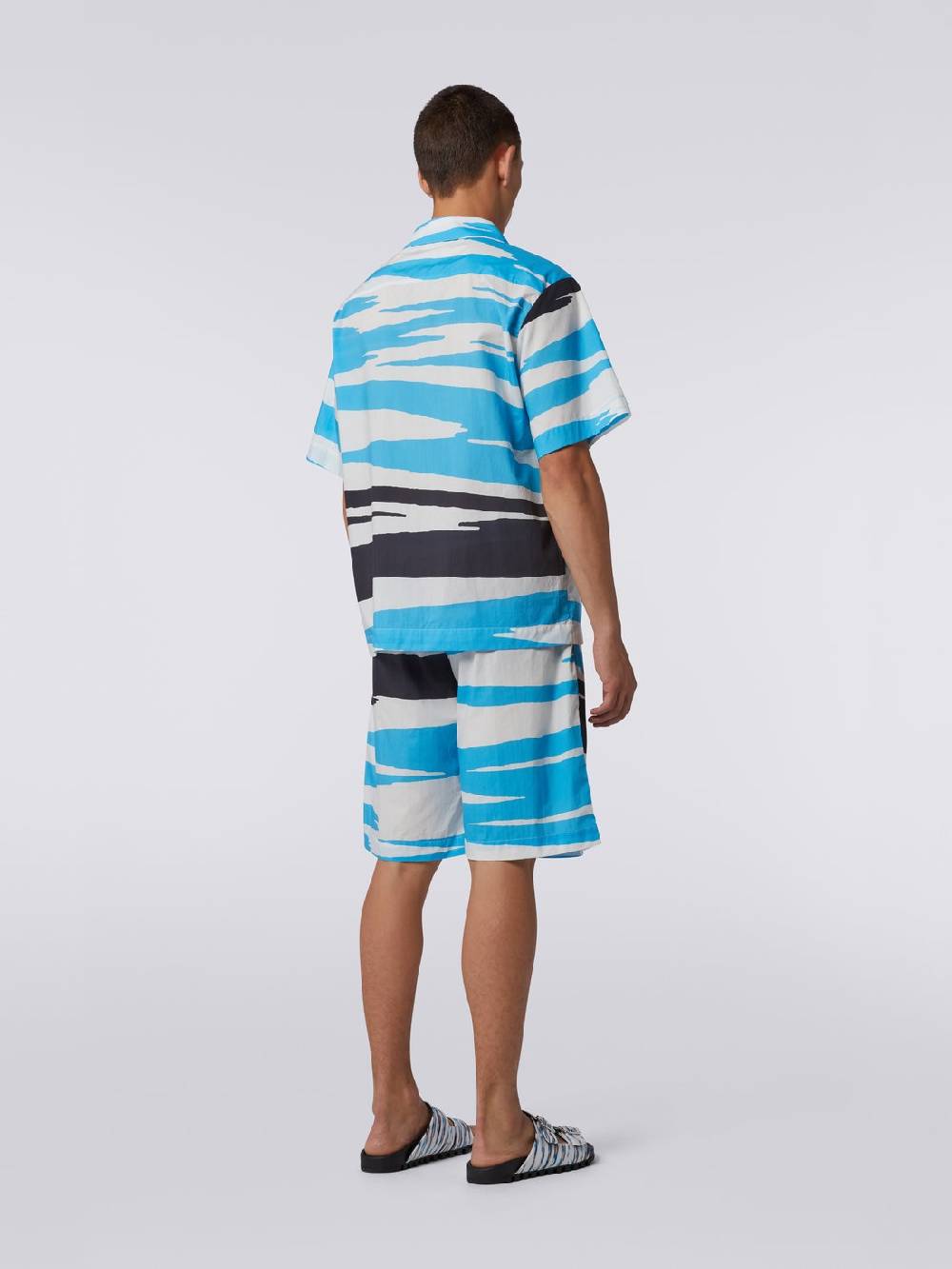 M Missoni Camicia A Maniche Corte Modello Bowling In Cotone