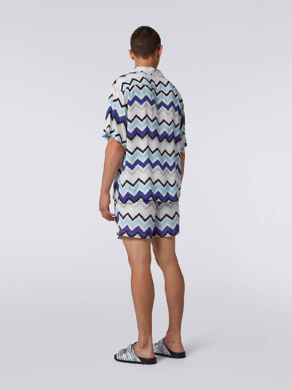 M Missoni Camicia A Maniche Corte Modello Bowling In Viscosa