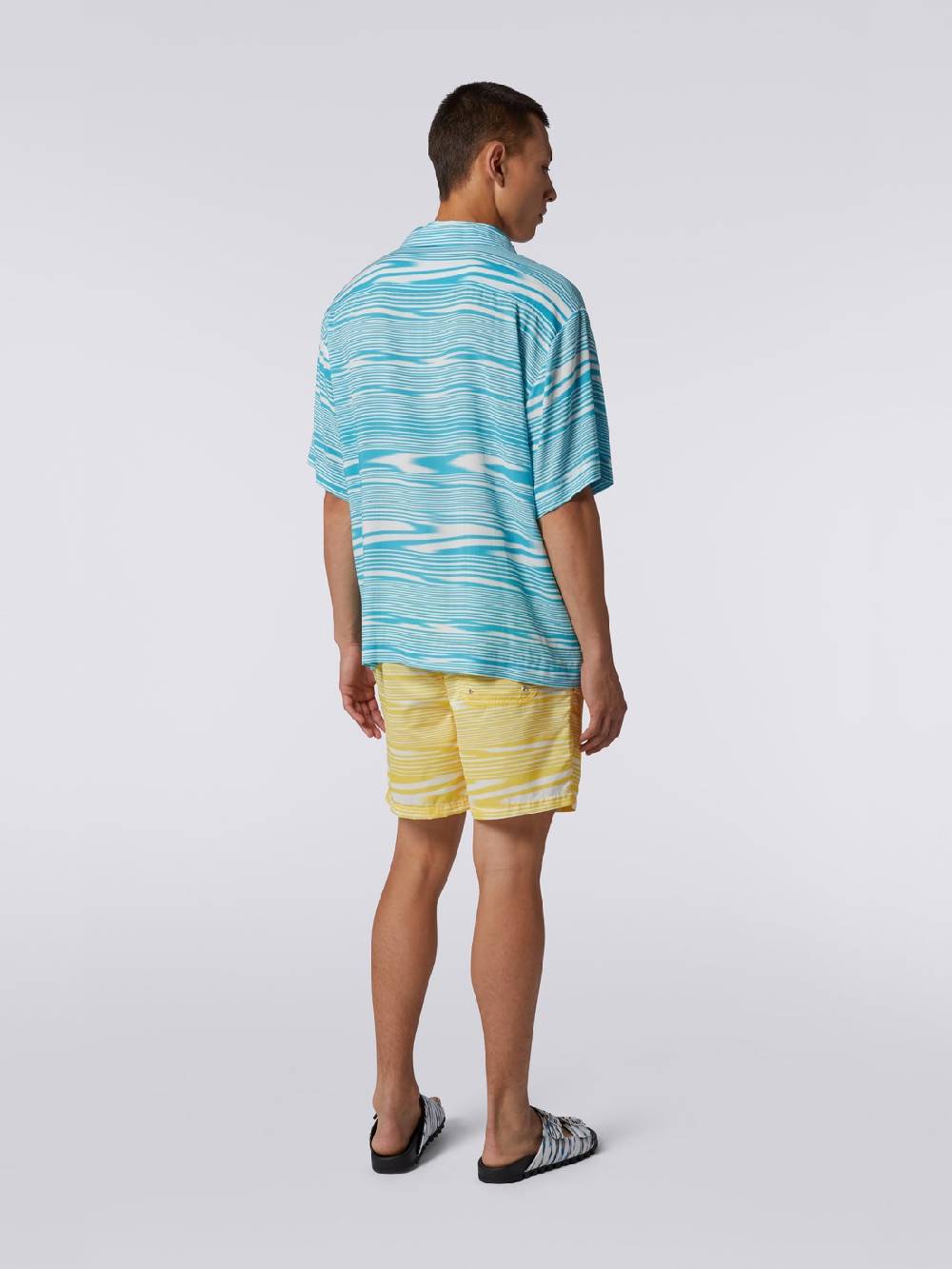 M Missoni Camicia A Maniche Corte Modello Bowling In Viscosa