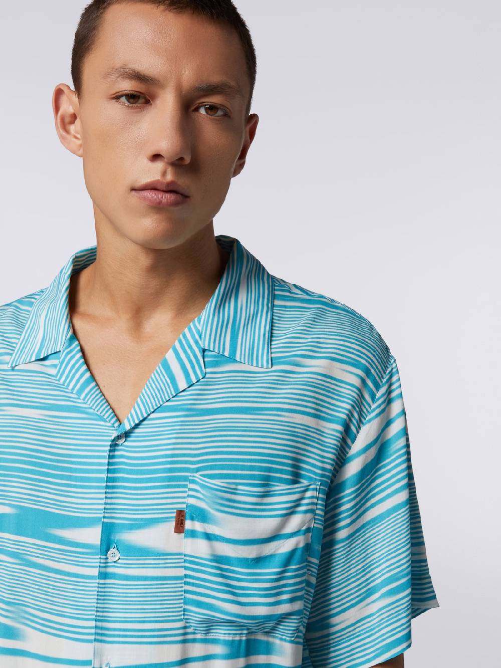 M Missoni Camicia A Maniche Corte Modello Bowling In Viscosa