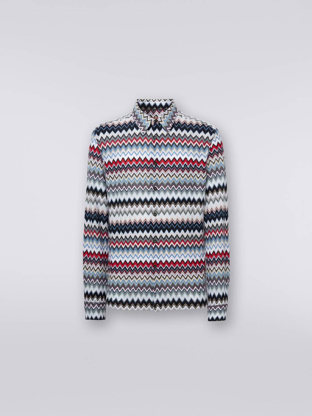 M Missoni Camicia A Maniche Lunghe In Cotone Zig Zag