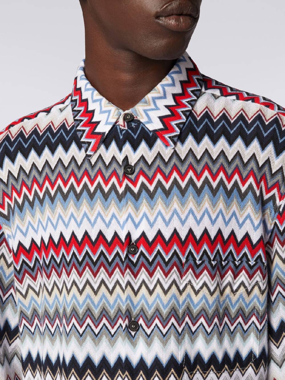 M Missoni Camicia A Maniche Lunghe In Cotone Zig Zag