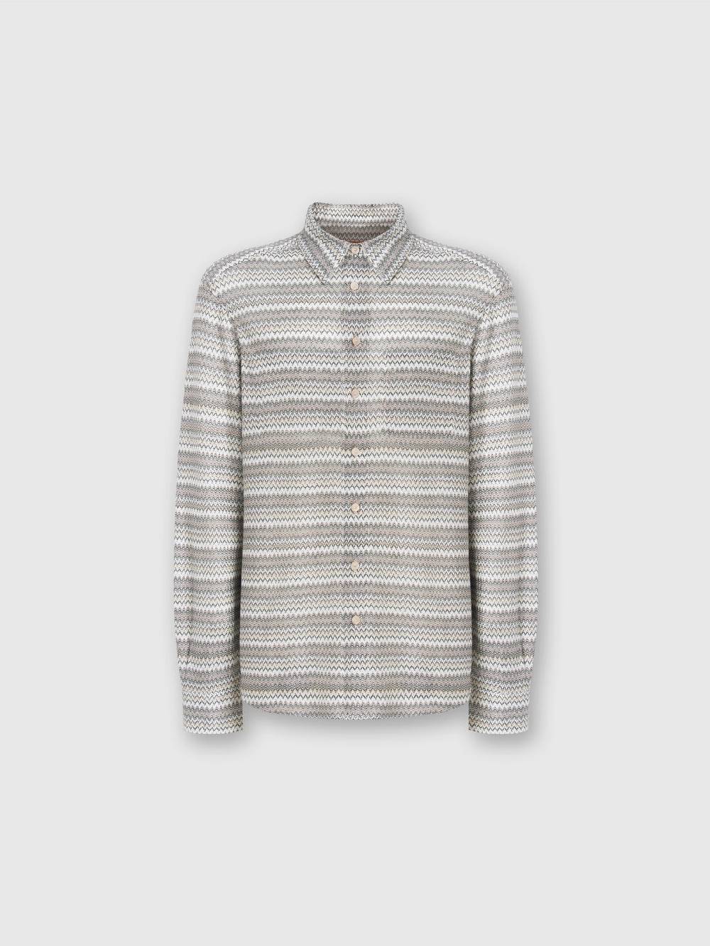 M Missoni Camicia A Maniche Lunghe In Misto Viscosa Chevron