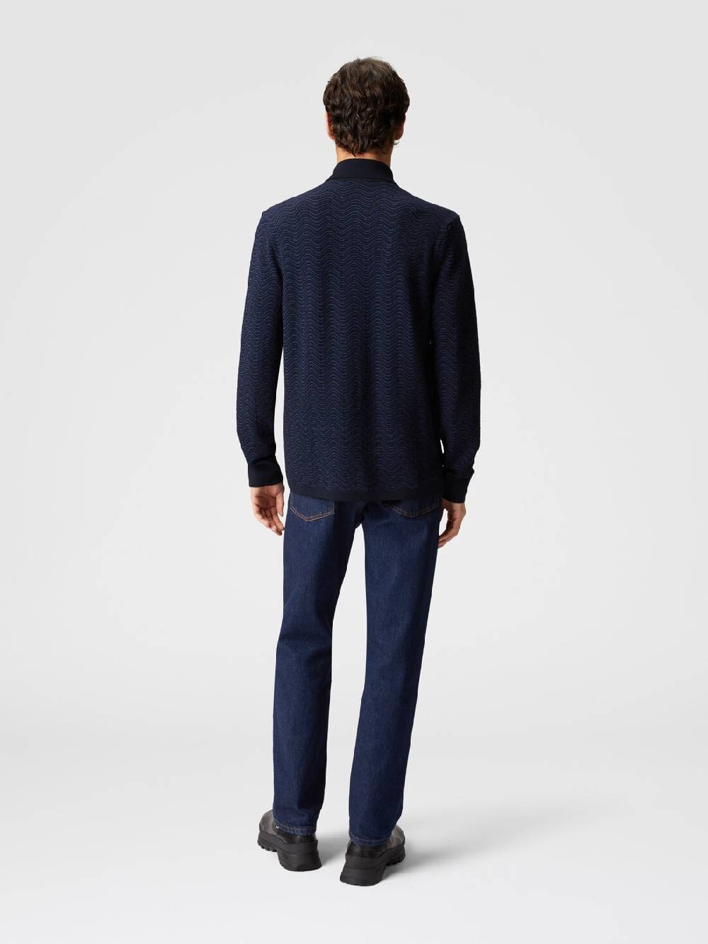 M Missoni Camicia In Lana Vergine E Viscosa Con Motivo Onda