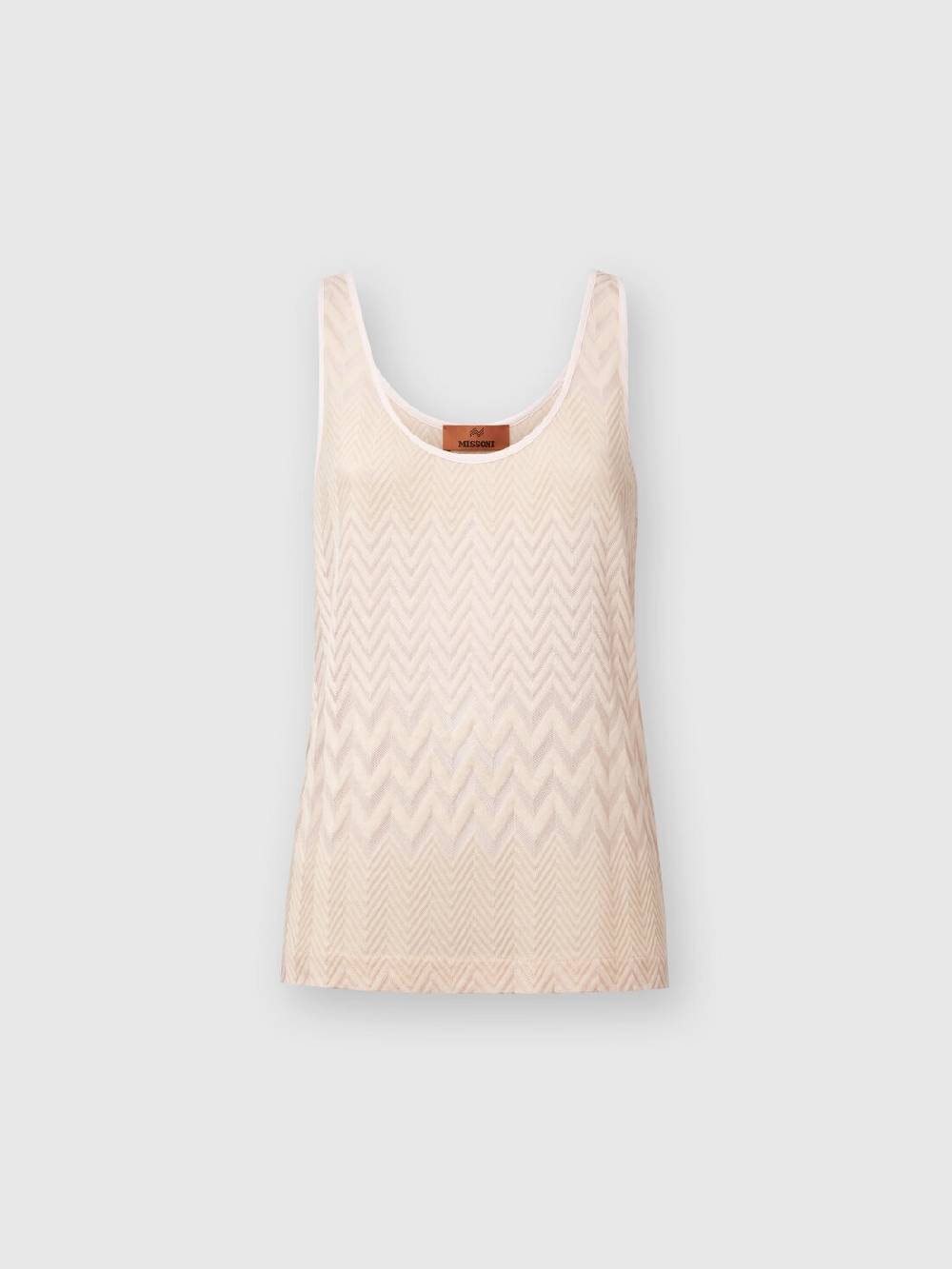 M Missoni Canottiera In Maglia Di Viscosa E Cotone Zig Zag