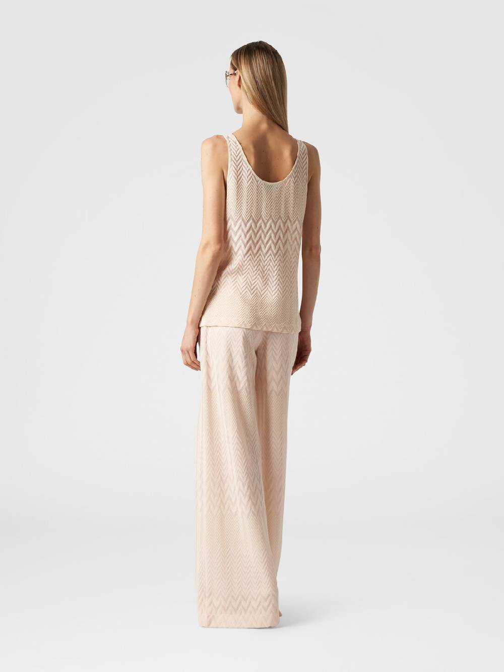 M Missoni Canottiera In Maglia Di Viscosa E Cotone Zig Zag