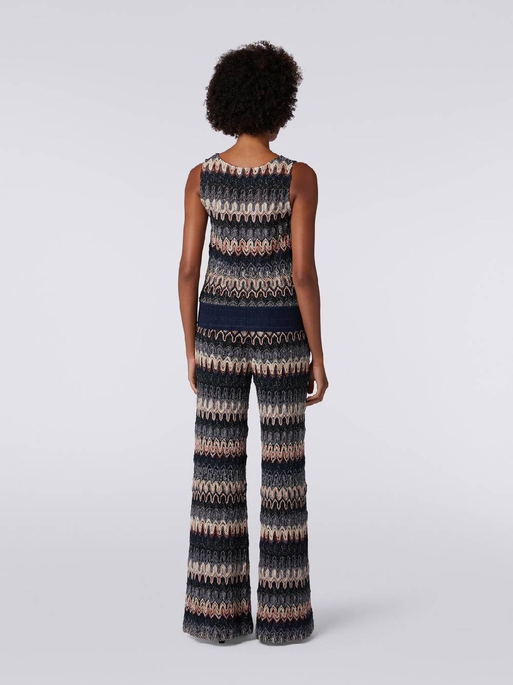 M Missoni Canottiera In Misto Viscosa Lamé Con Motivo A Onde