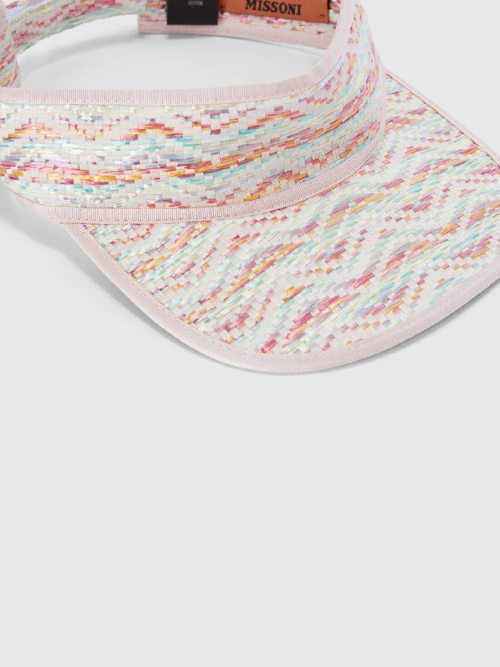 M Missoni Cappello Con Visiera In Viscosa E Cotone Chevron