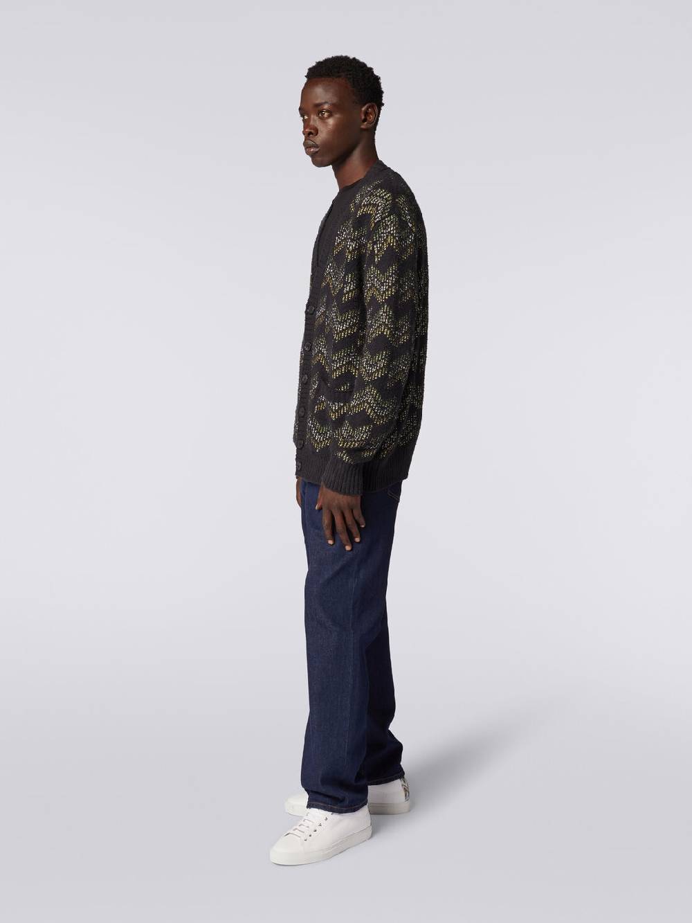 M Missoni Cardigan Con Scollatura A V In Misto Cotone