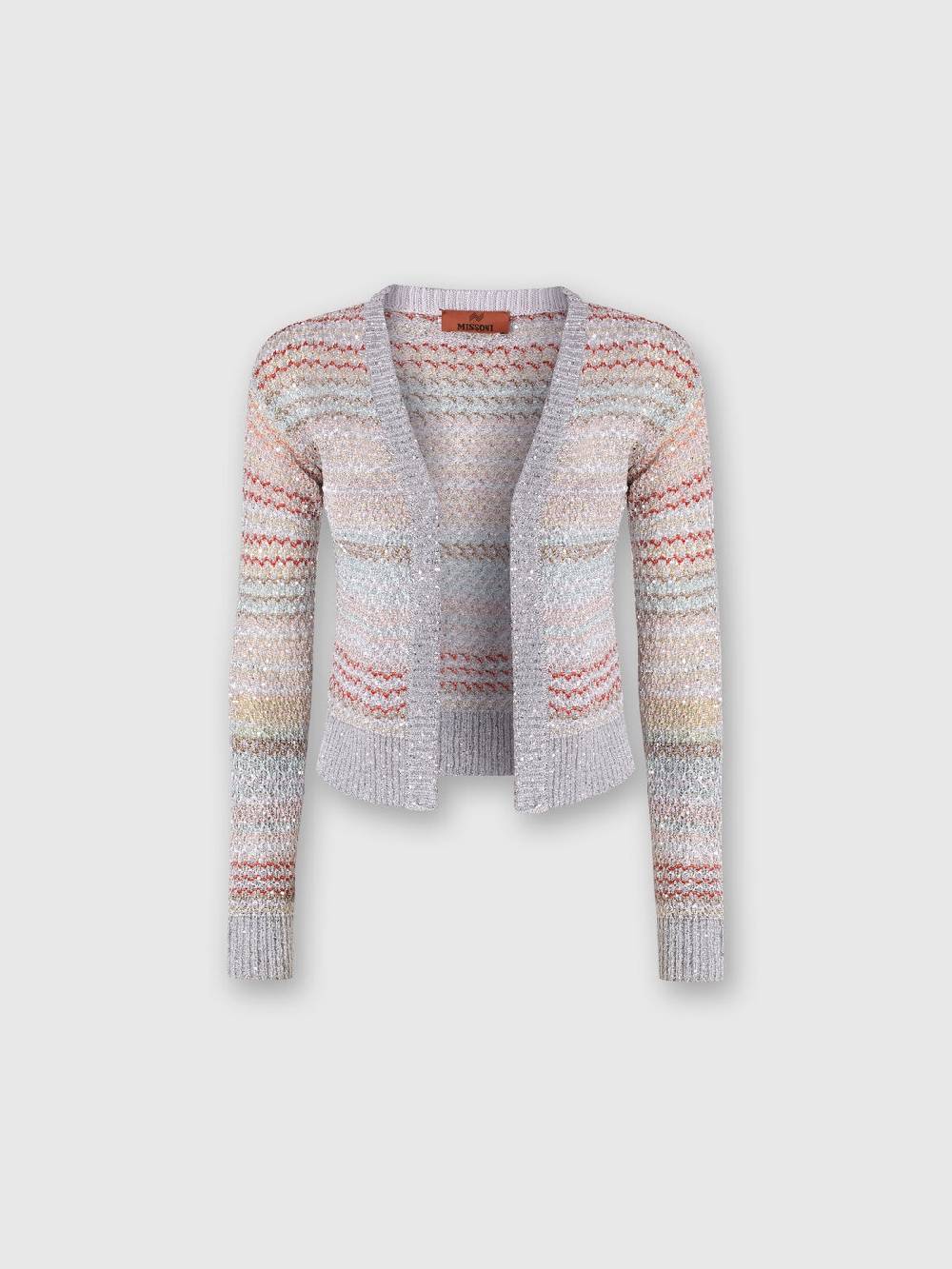 M Missoni Cardigan Corto In Maglia A Rete Con Paillettes
