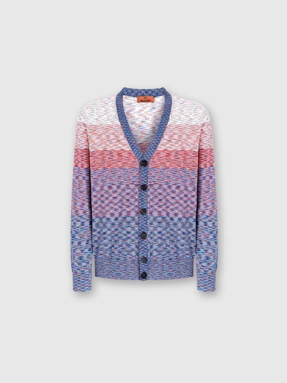 M Missoni Cardigan In Maglia Di Cotone Fiammato Dégradé