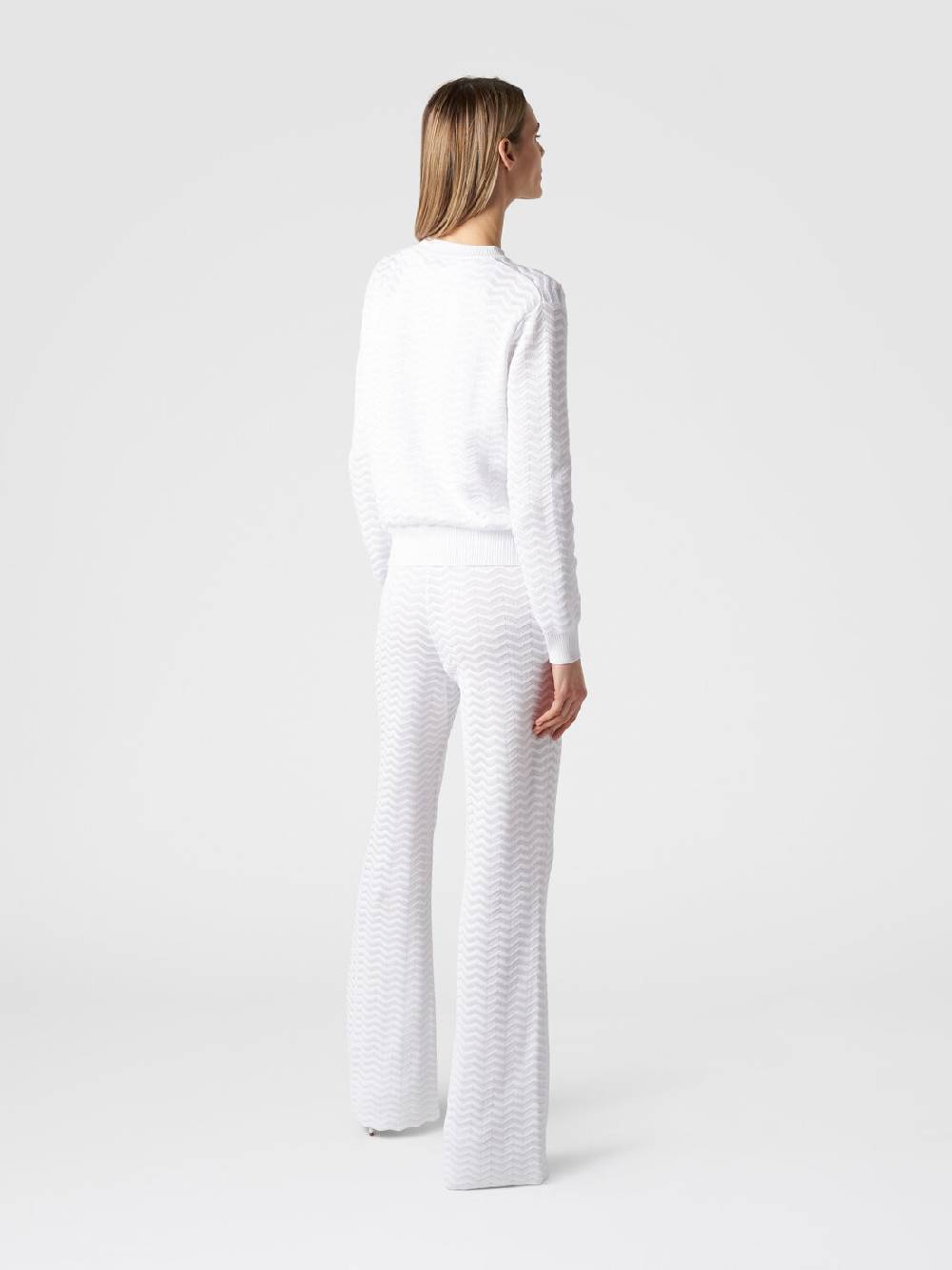 M Missoni Cardigan In Maglia Di Viscosa E Cotone Chevron