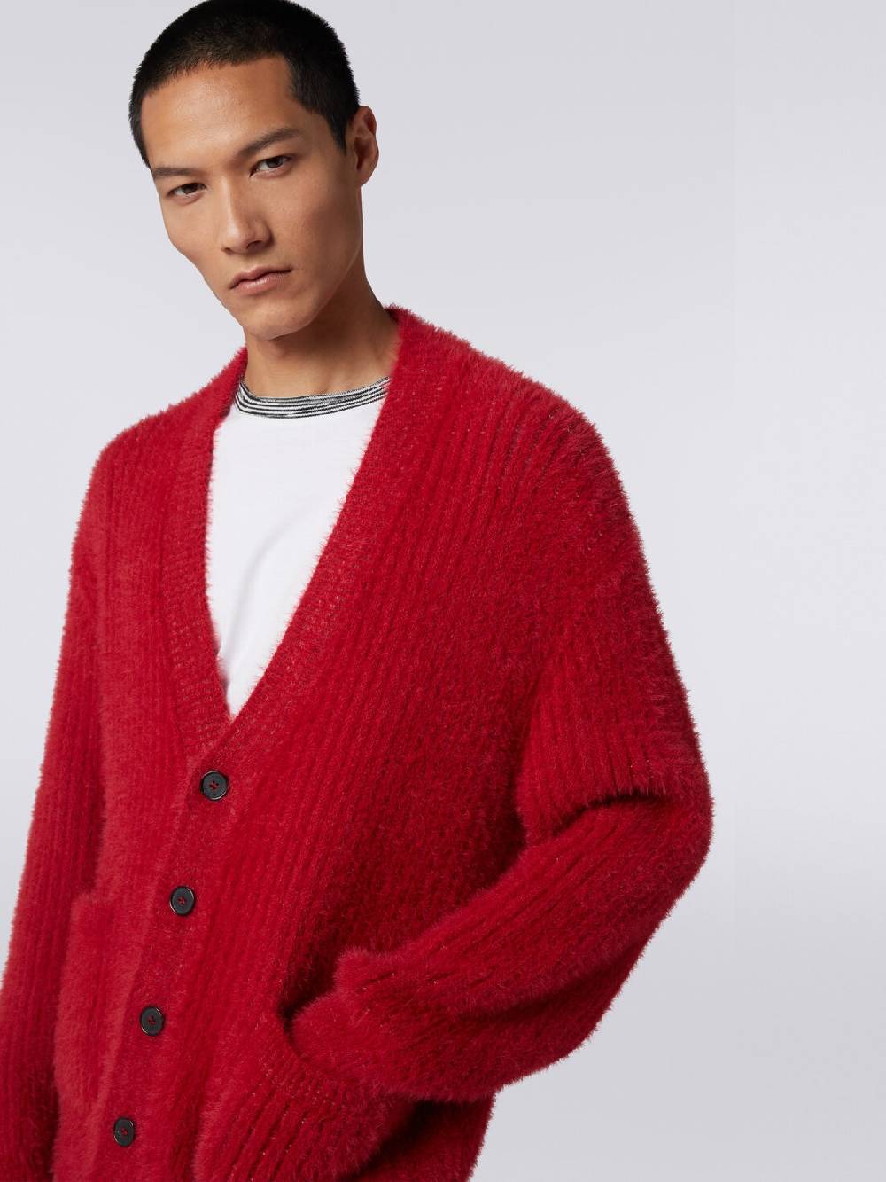 M Missoni Cardigan Oversize In Misto Lana Effetto Pelo