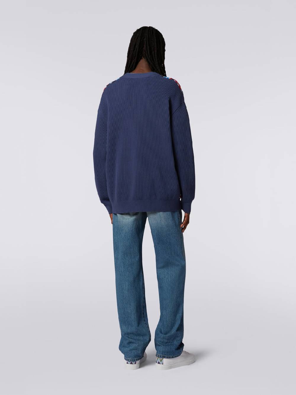 M Missoni Cardigan Oversize In Misto Viscosa Con Inserti Patchwork