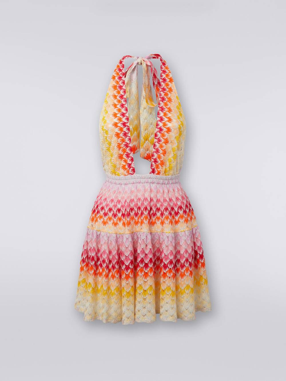 M Missoni Copricostume Corto Effetto Pizzo Dégradé Con Lurex