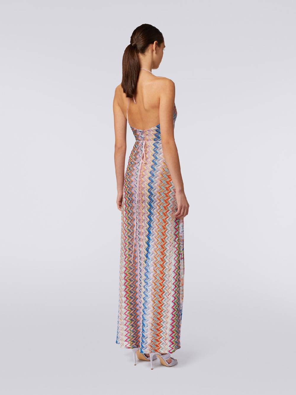 M Missoni Copricostume Lungo A Portafoglio Con Motivo Chevron E Lurex