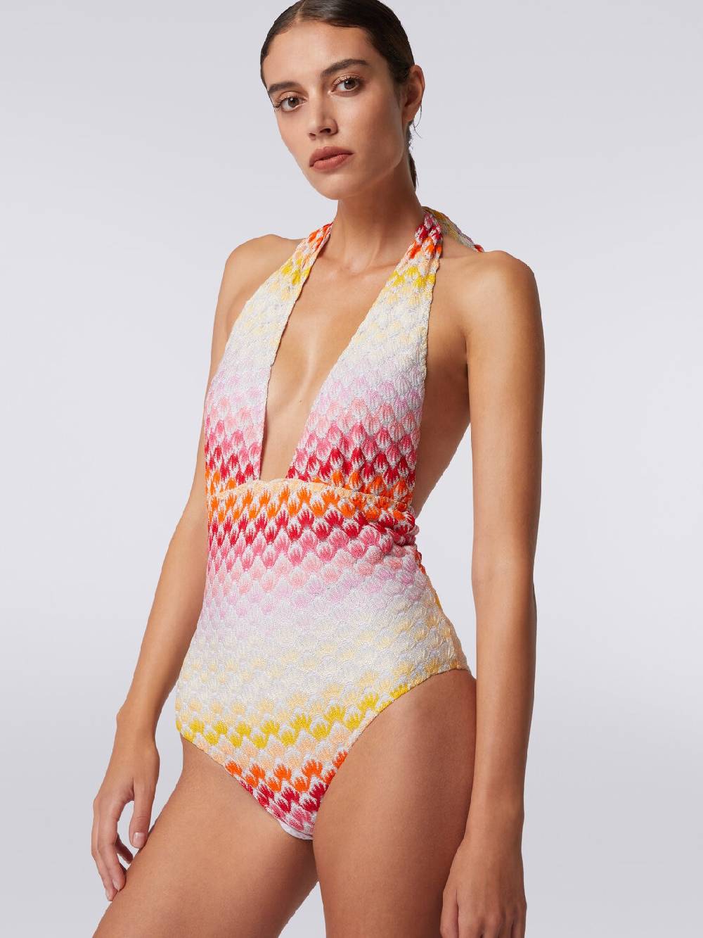 M Missoni Costume Intero Effetto Pizzo Dégradé Con Lurex