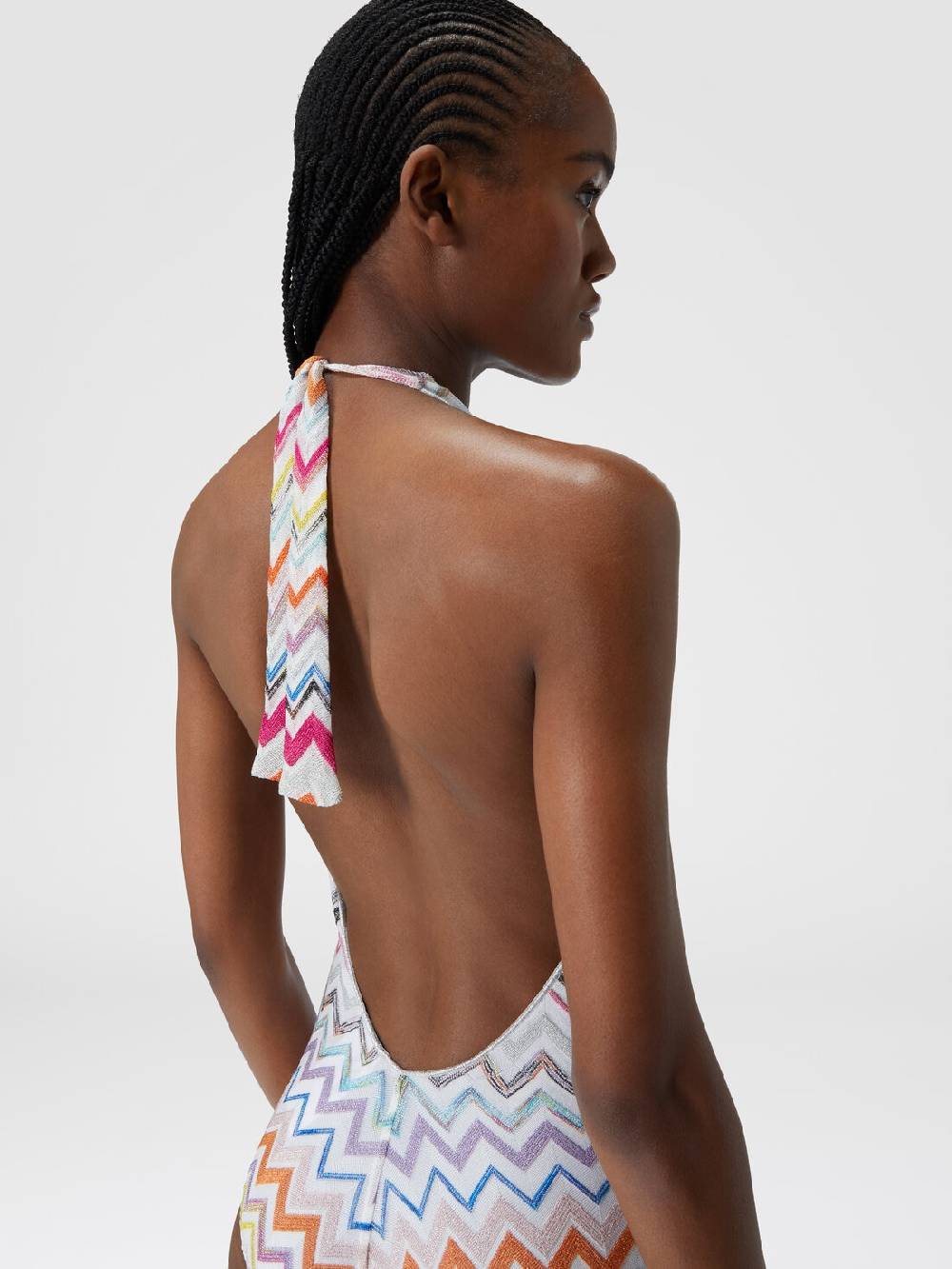 M Missoni Costume Intero In Viscosa Zig Zag Con Lurex