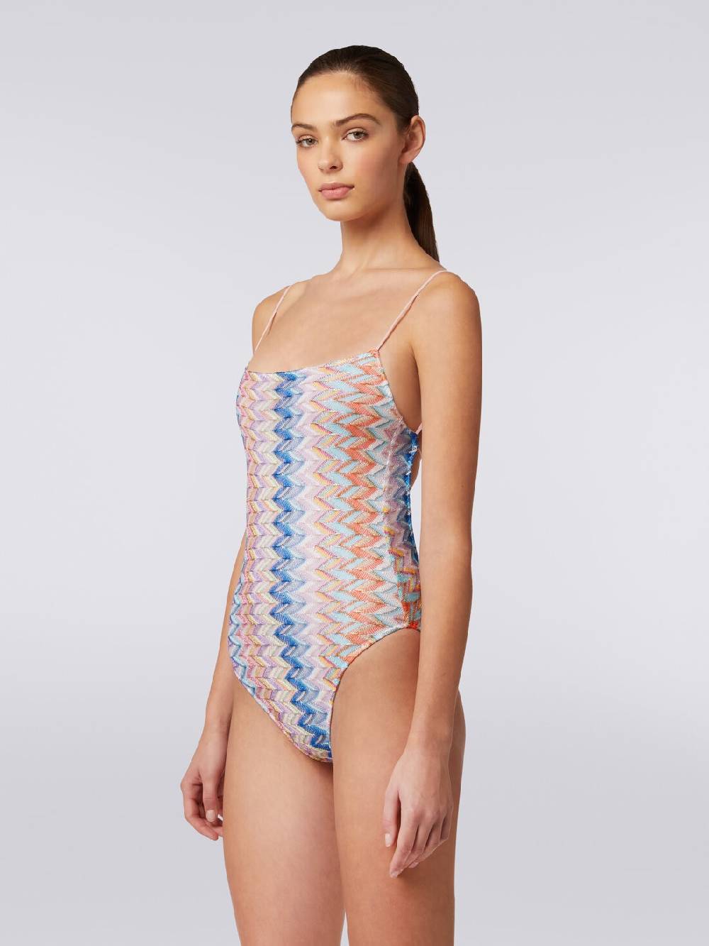 M Missoni Costume Intero Lamé Con Spalline Sottili Regolabili