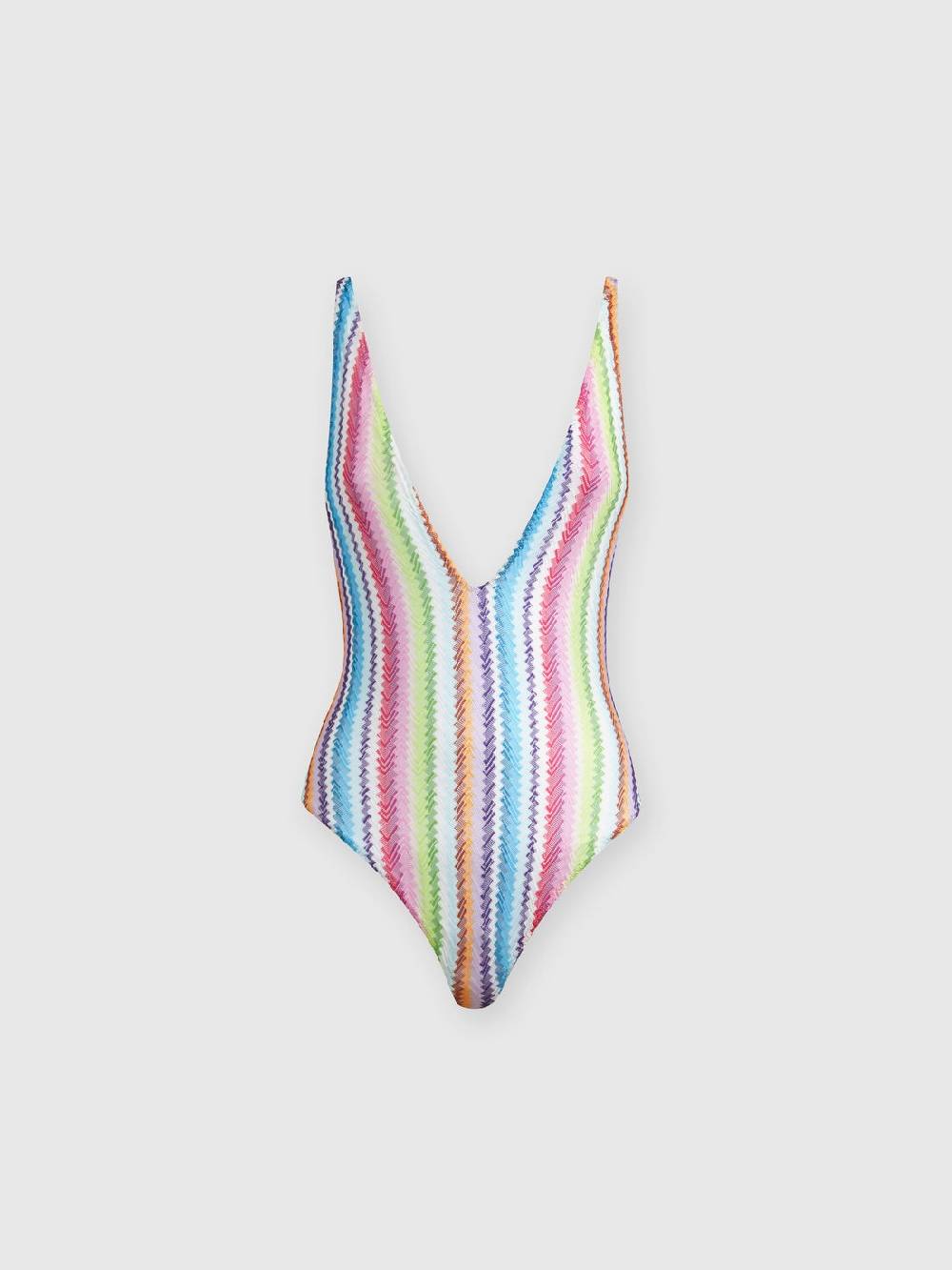 M Missoni Costume Intero Stampa Zig Zag Con Scollatura A V