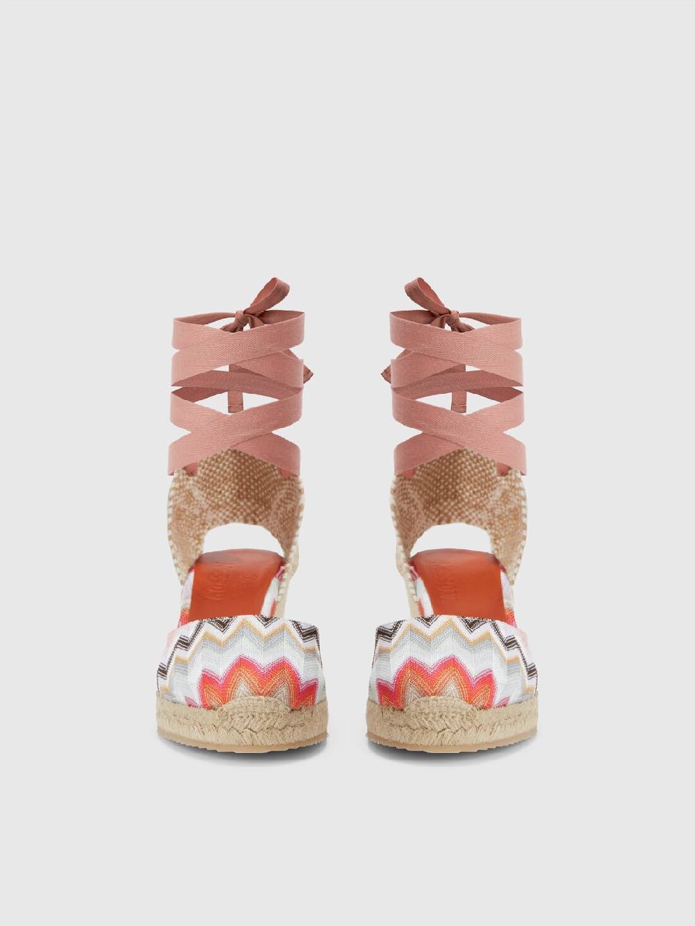 M Missoni Espadrilles Con Tomaia In Tessuto Chevron E Zeppa