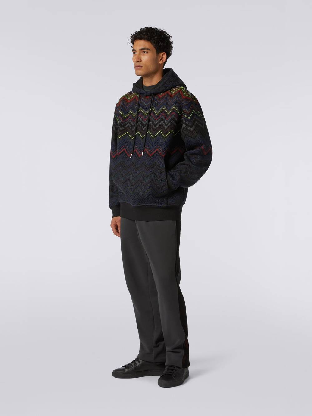 M Missoni Felpa Con Cappuccio E Tasca A Marsupio In Collaborazione Con Mike Maignan