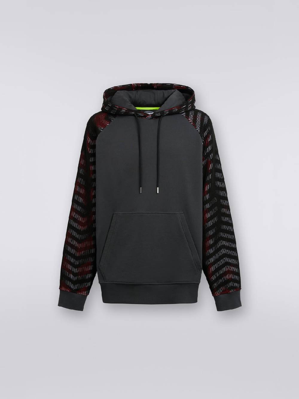 M Missoni Felpa con cappuccio in jersey con inserti in maglia in collaborazione con Mike Maignan