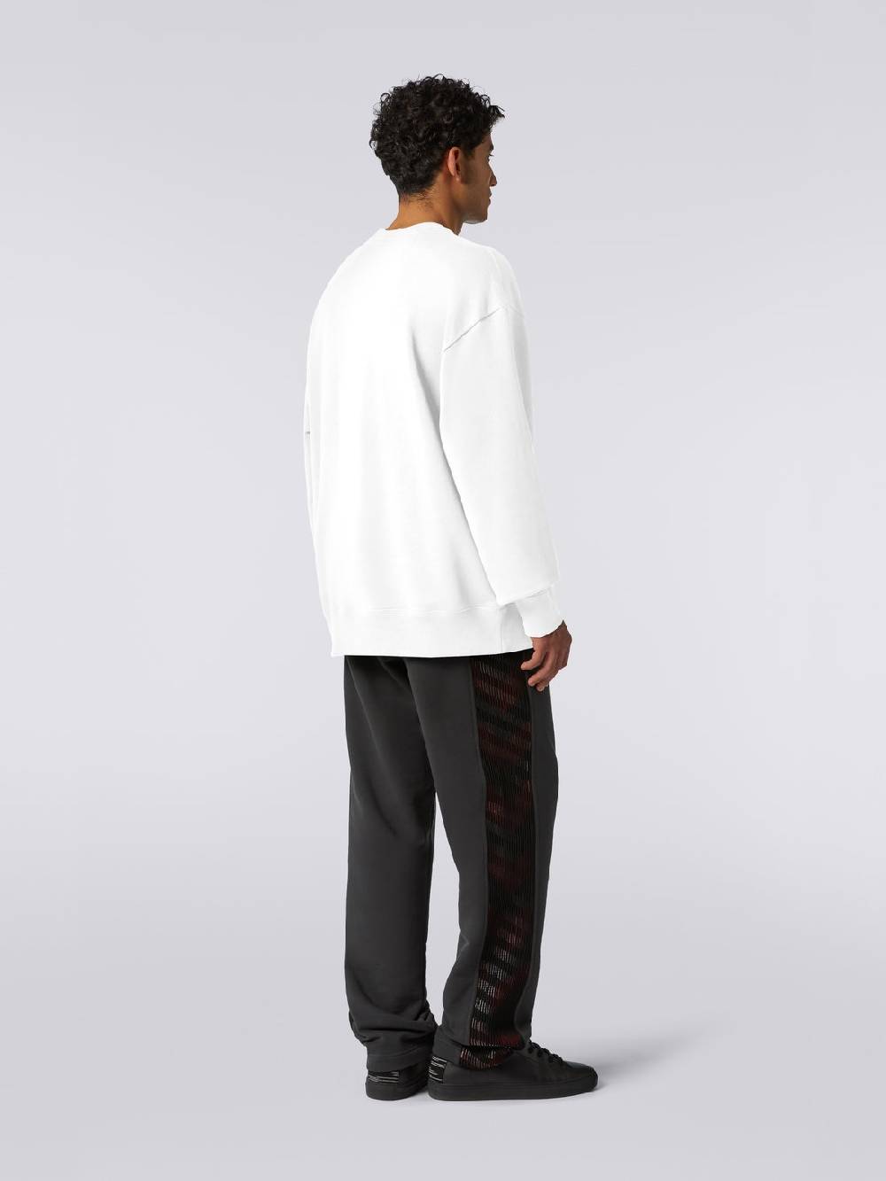 M Missoni Felpa Girocollo In Cotone Con Macro-logo In Collaborazione Con Mike Maignan