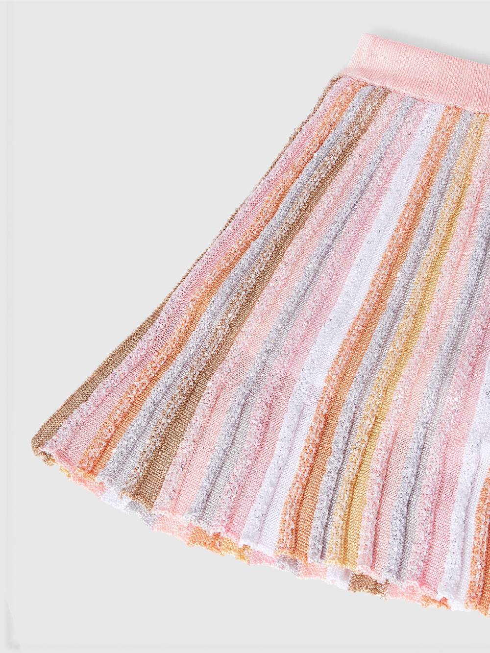 M Missoni Gonna In Maglia Di Viscosa Plissée Con Elastico In Vita