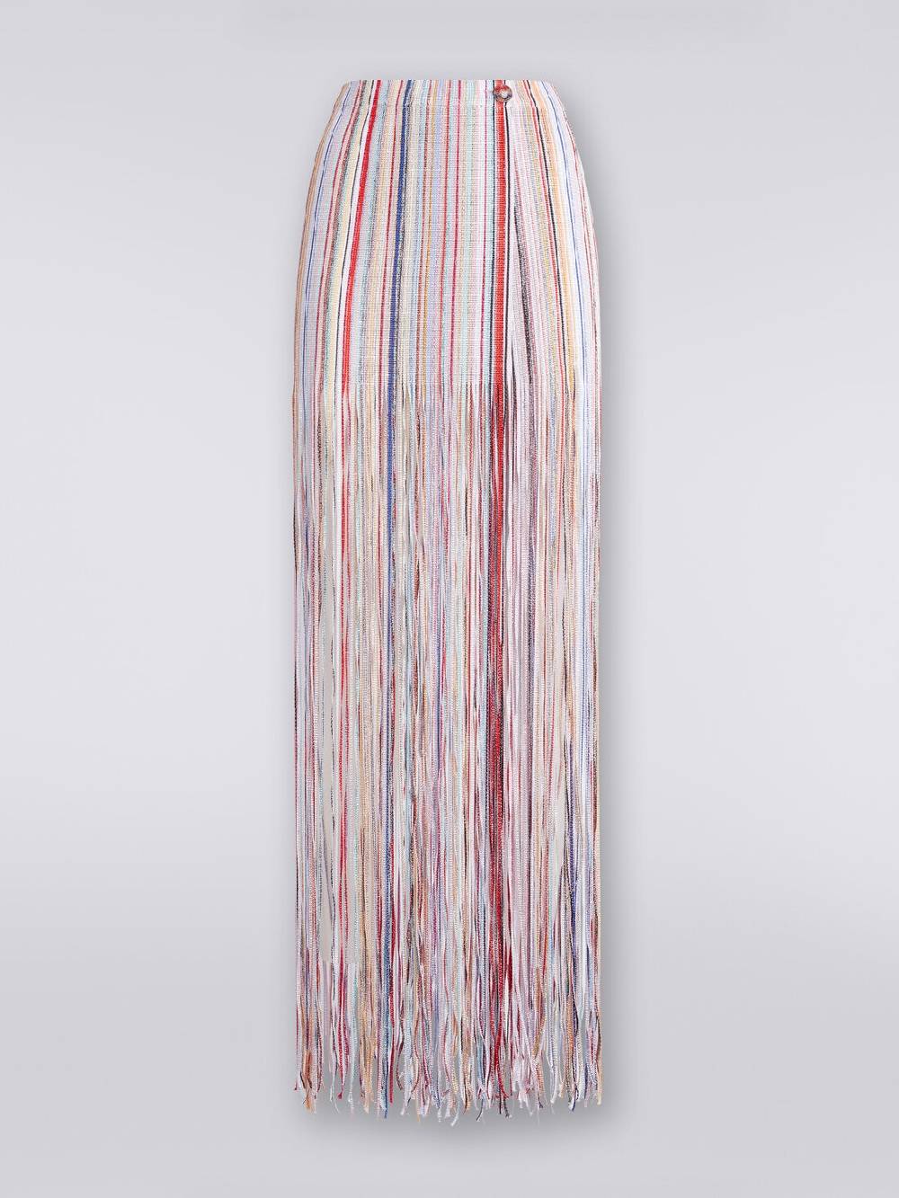 M Missoni Gonna Lunga A Portafoglio Con Frange E Lurex