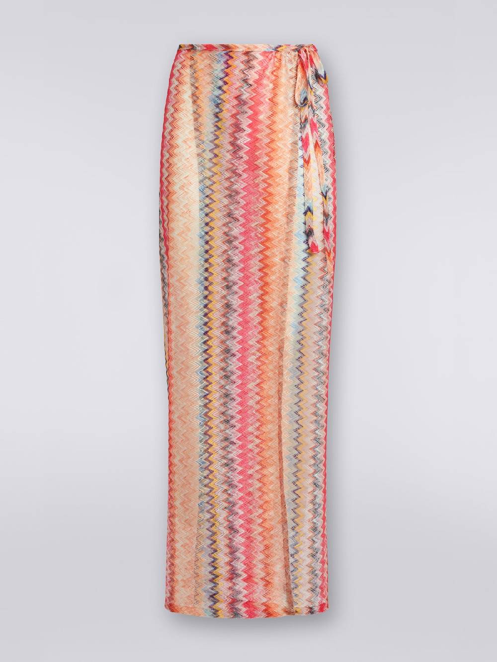 M Missoni Gonna Lunga Copricostume In Tulle Chevron