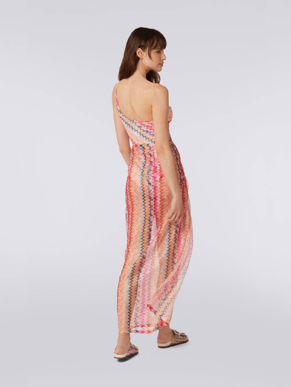 M Missoni Gonna Lunga Copricostume In Tulle Chevron