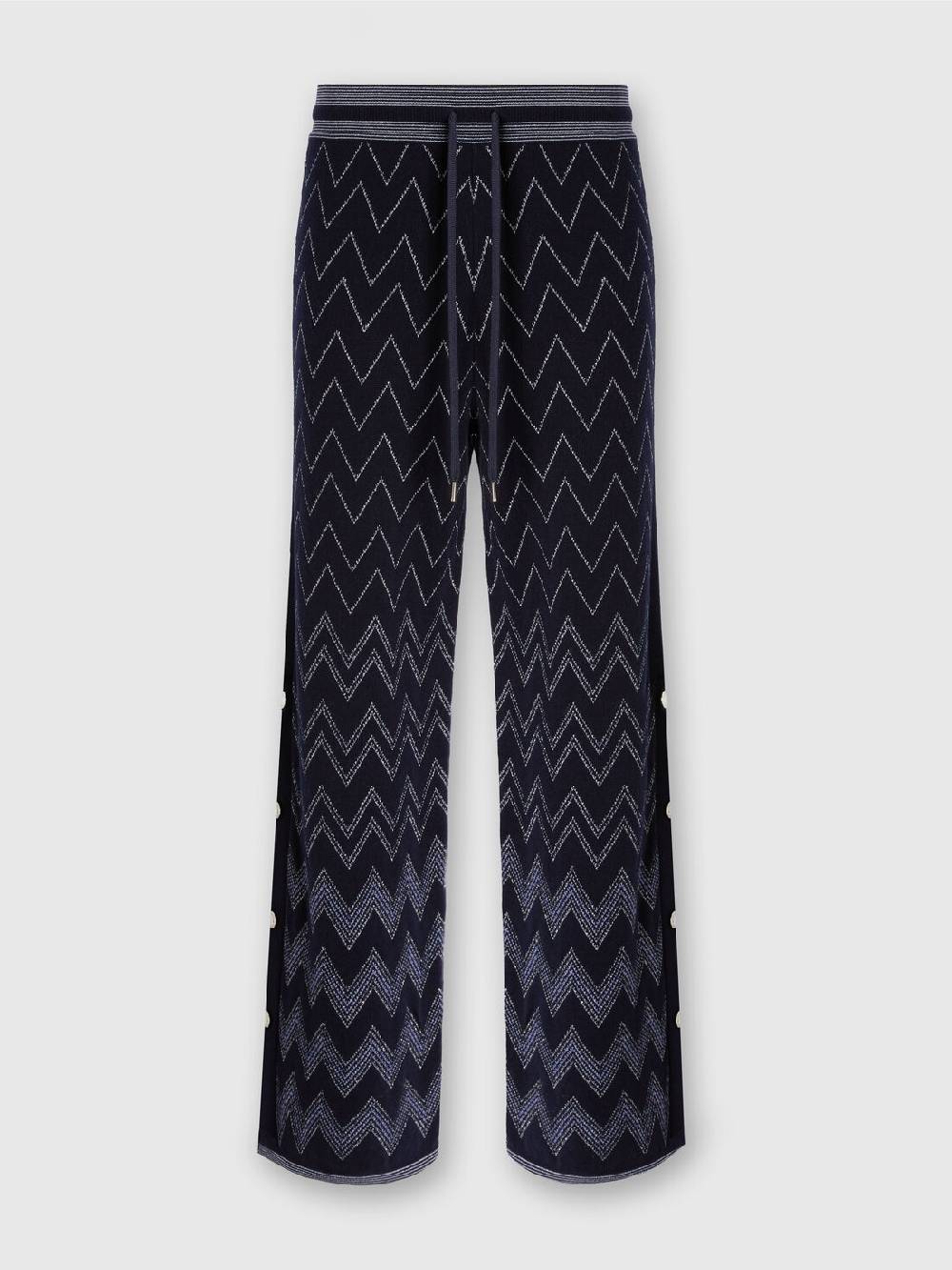 M Missoni Joggers In Lana E Viscosa Zig Zag Con Lurex