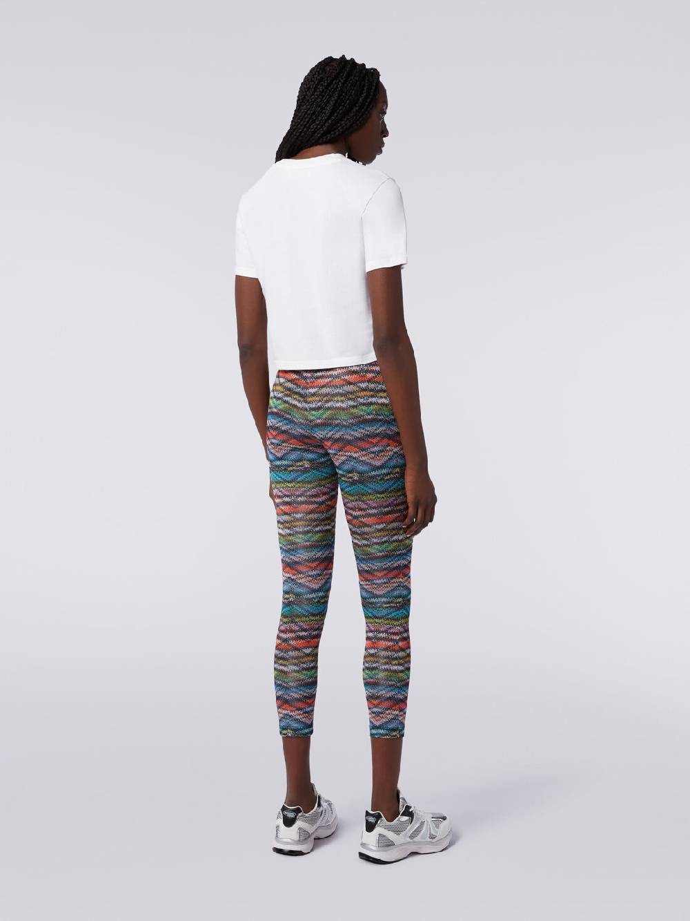 M Missoni Leggings In Tessuto Stretch Stampa Zig Zag
