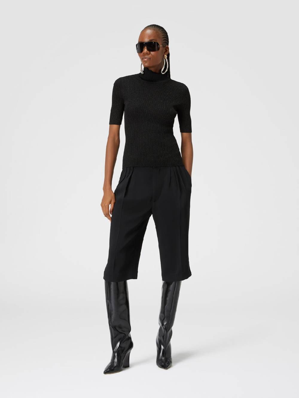 M Missoni Lupetto a maniche corte in viscosa effetto glitter