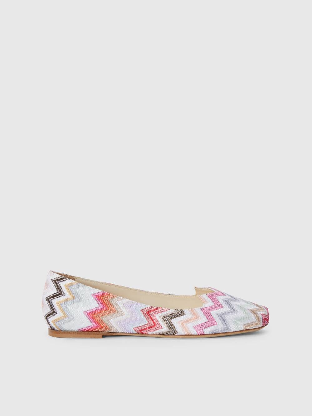 M Missoni Ballerine In Tessuto Chevron