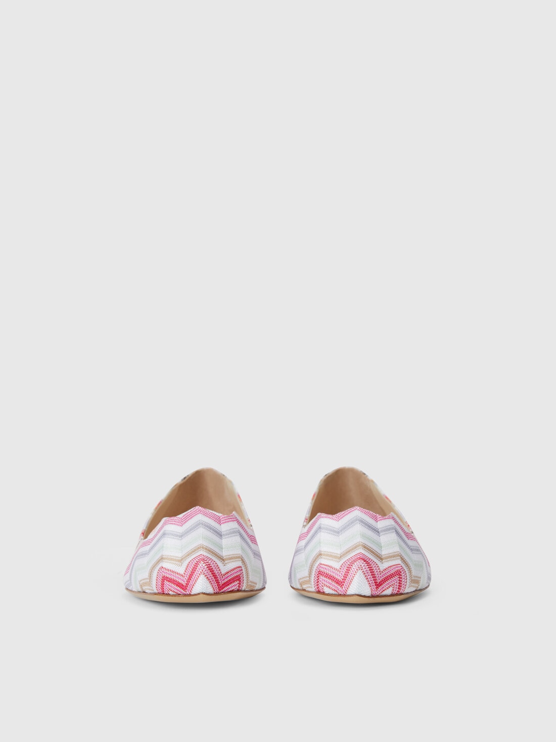 M Missoni Ballerine In Tessuto Chevron