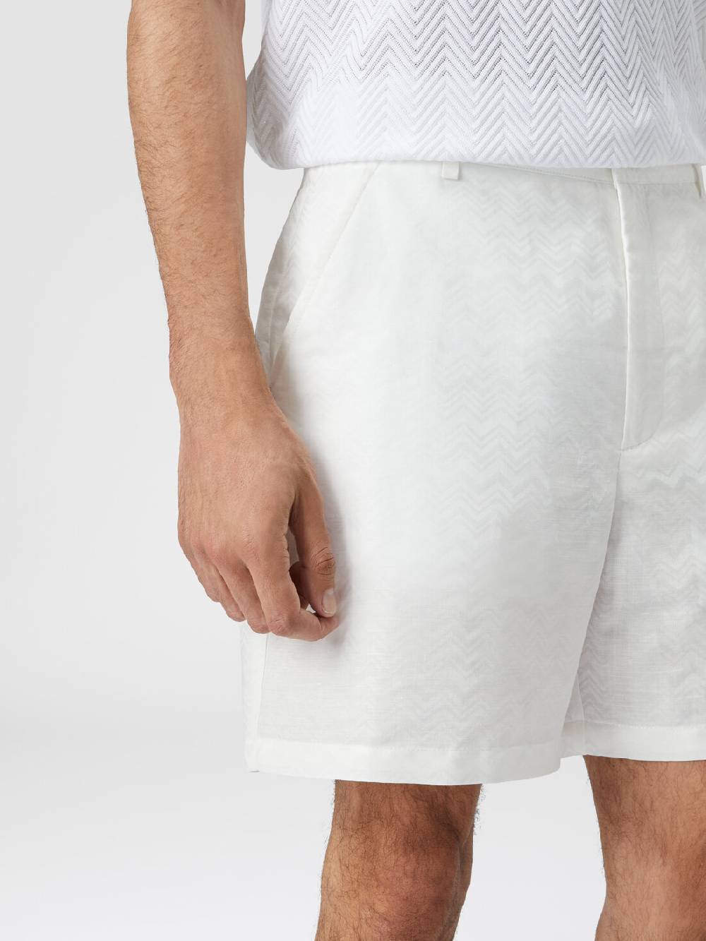 M Missoni Bermuda In Misto Cotone Motivo Zig Zag