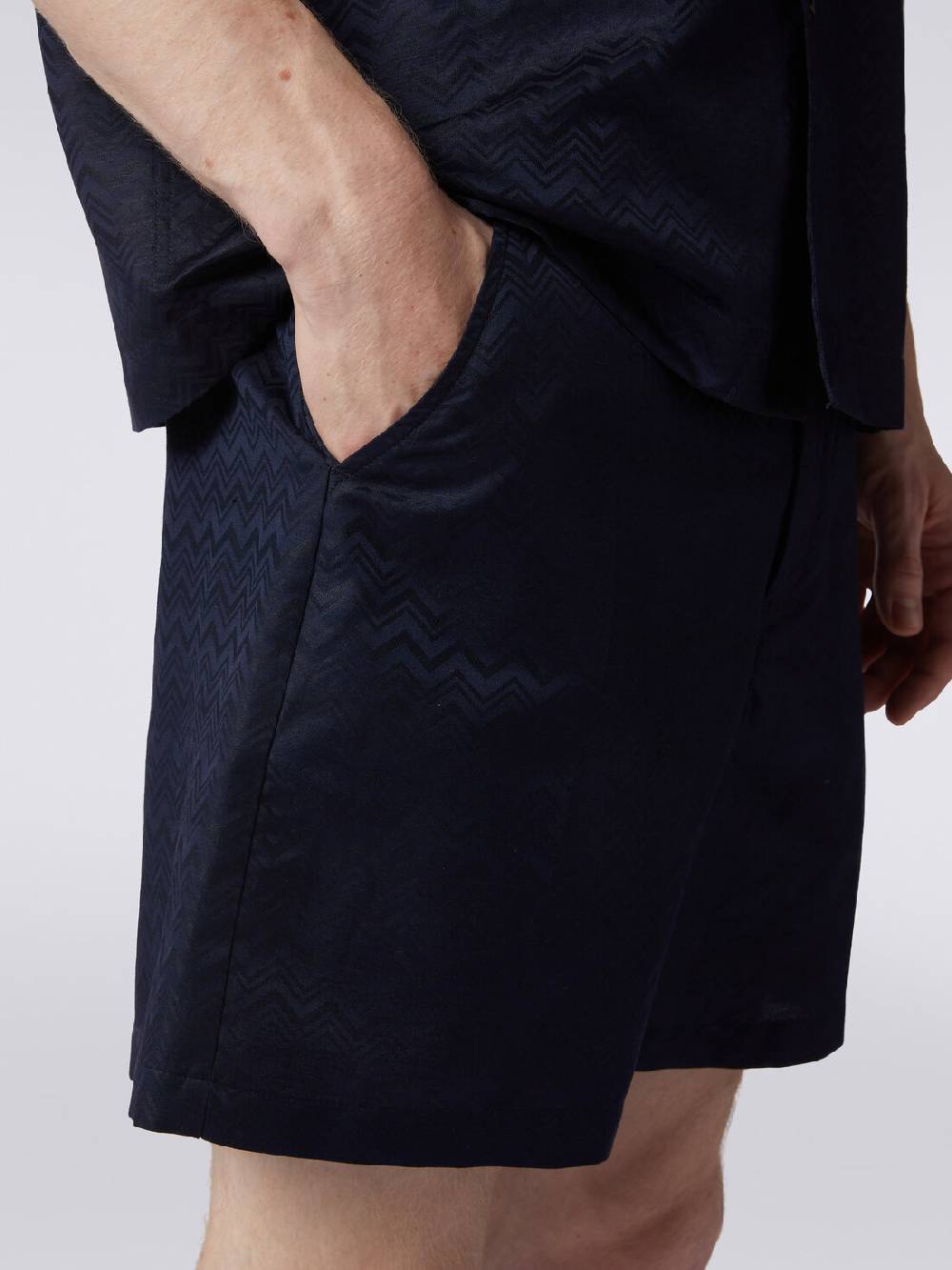 M Missoni Bermuda In Misto Cotone Motivo Zig Zag