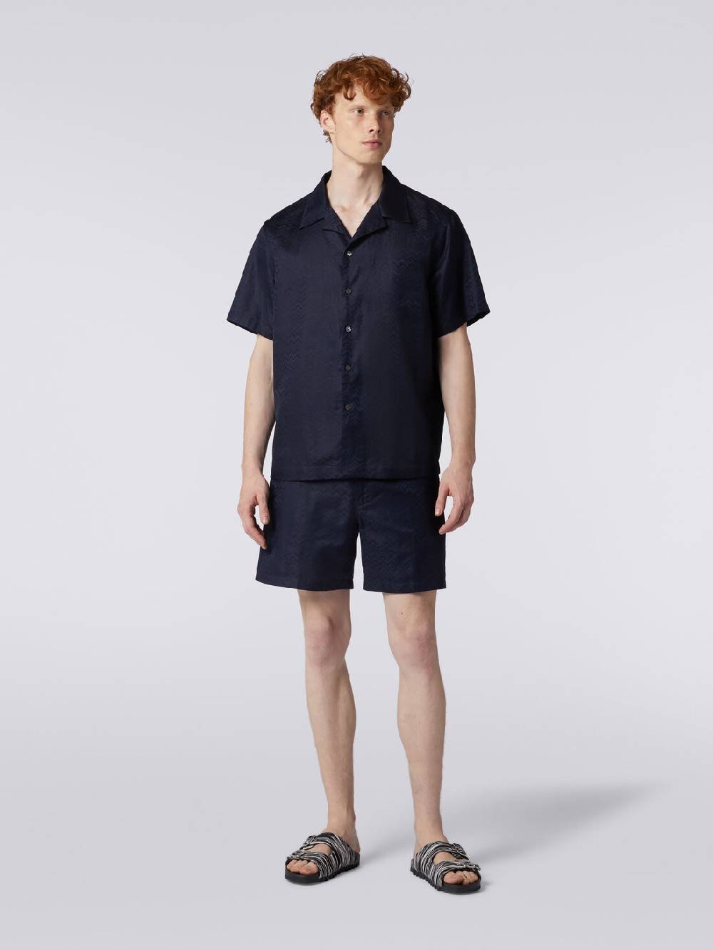 M Missoni Bermuda in misto cotone motivo zig zag