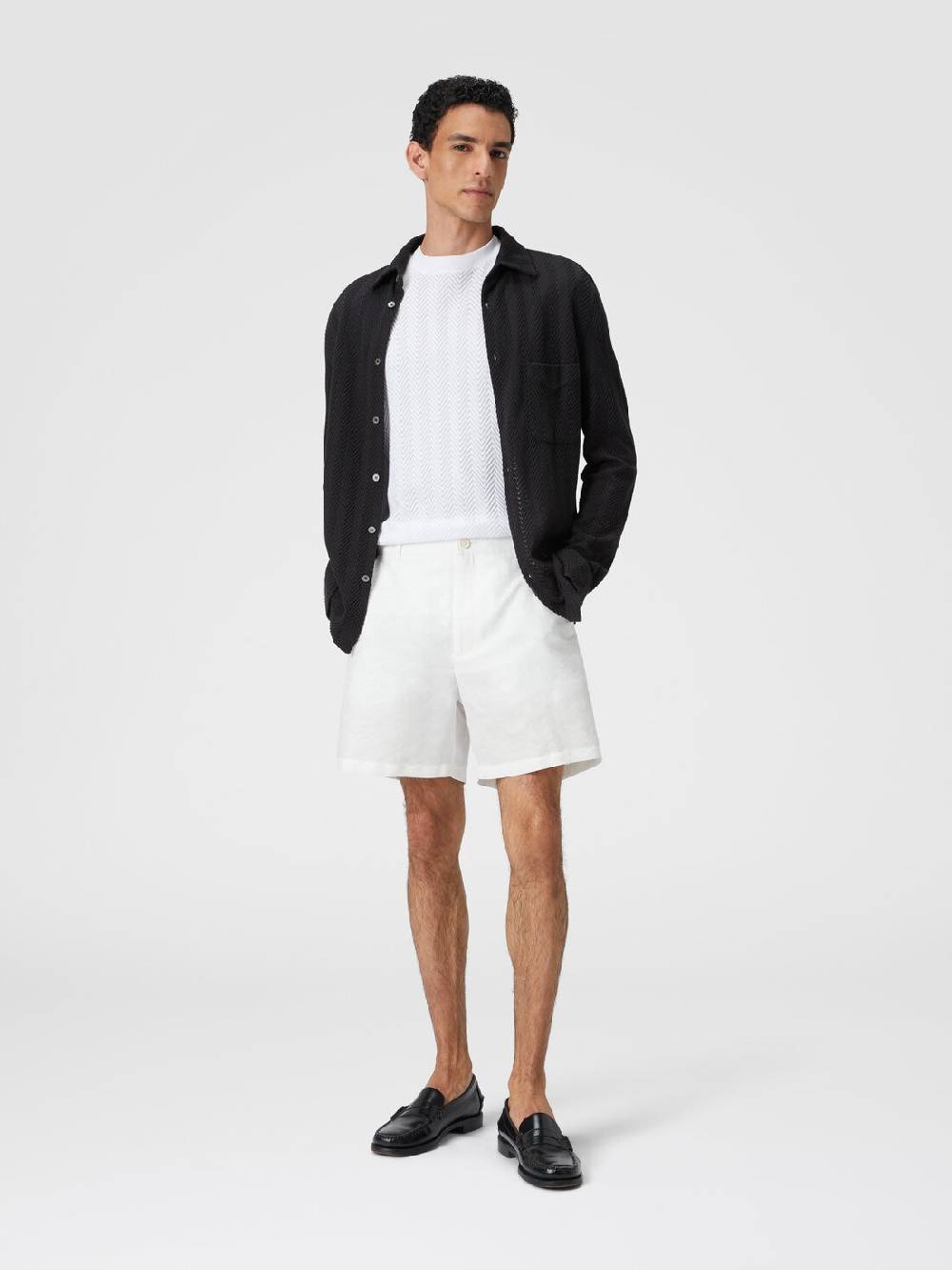 M Missoni Bermuda in misto cotone motivo zig zag