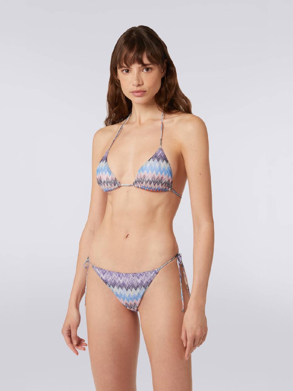 M Missoni Biki In Viscosa Chevron Fiammata