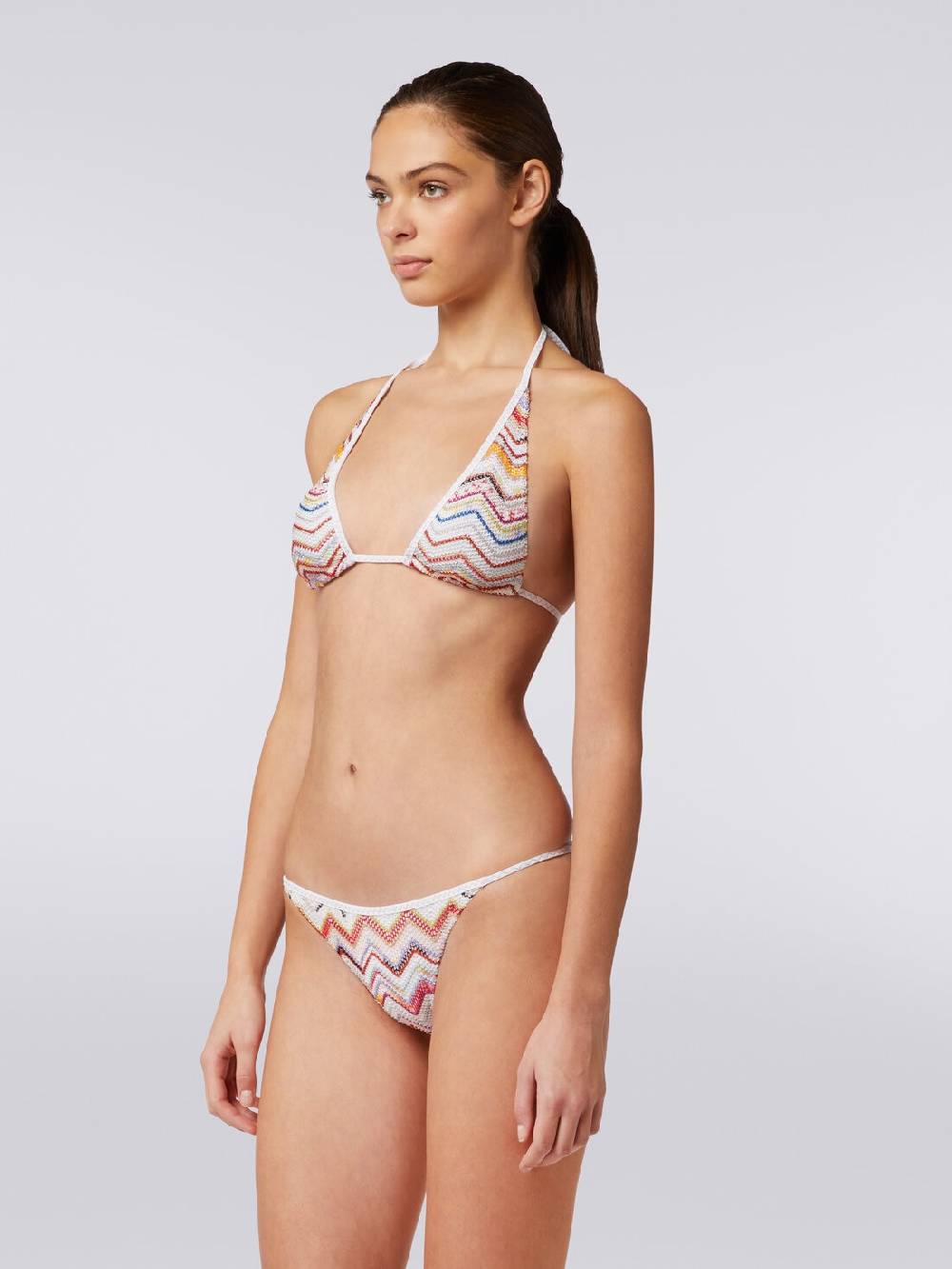 M Missoni Bikini In Crochet Zig Zag Con Lurex