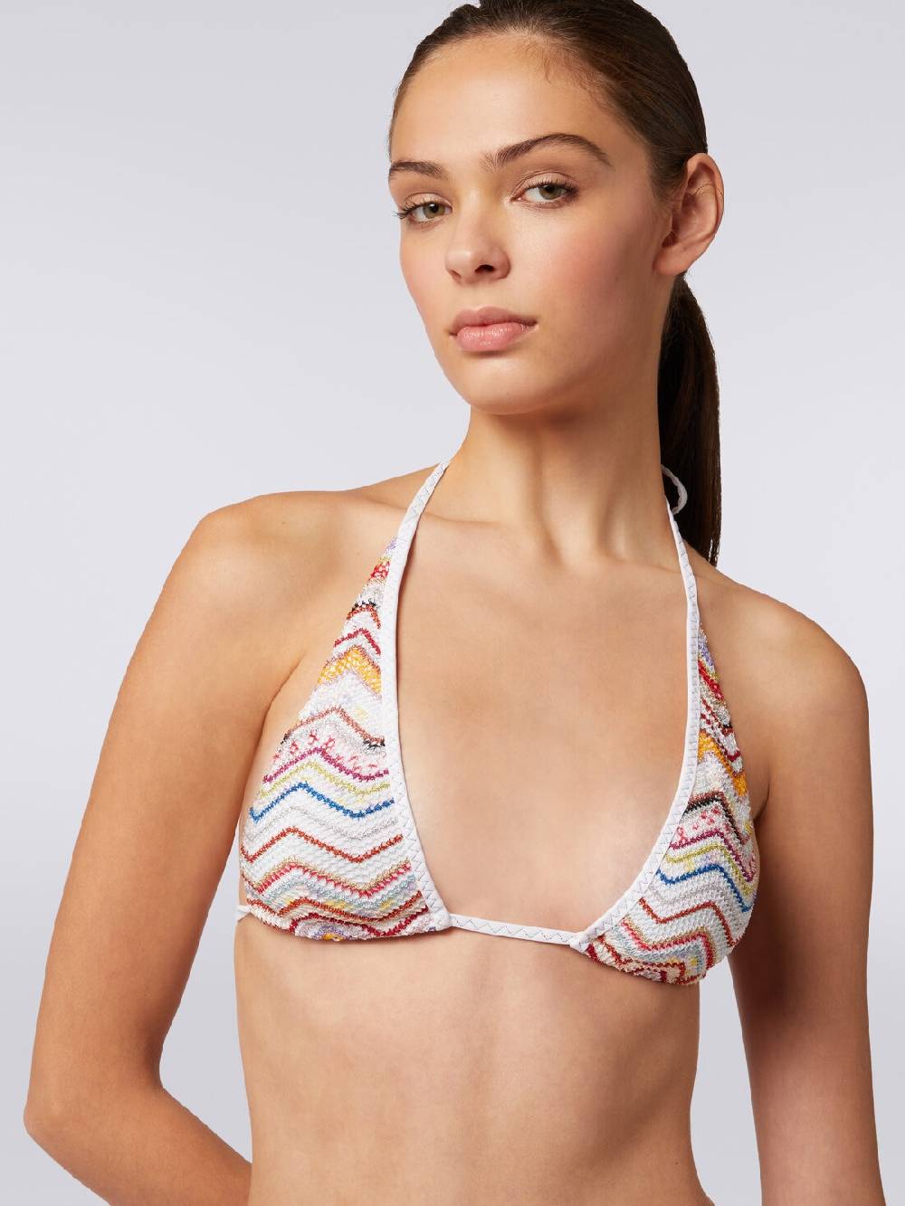 M Missoni Bikini In Crochet Zig Zag Con Lurex