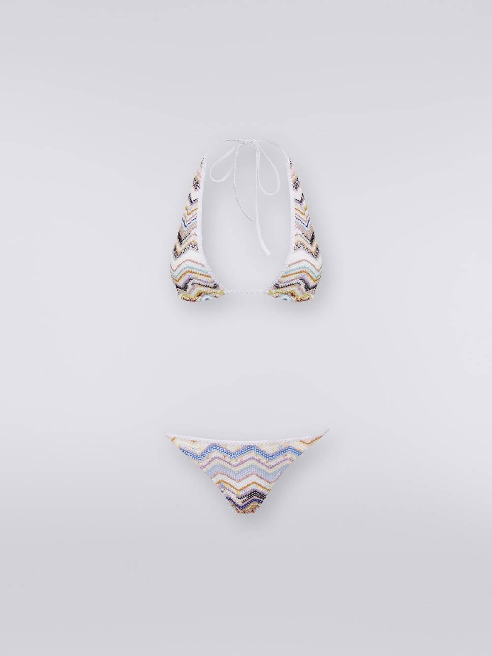 M Missoni Bikini In Crochet Zig Zag Con Lurex