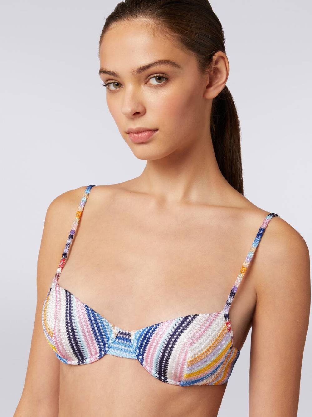 M Missoni Bikini In Maglia Di Viscosa Rigata